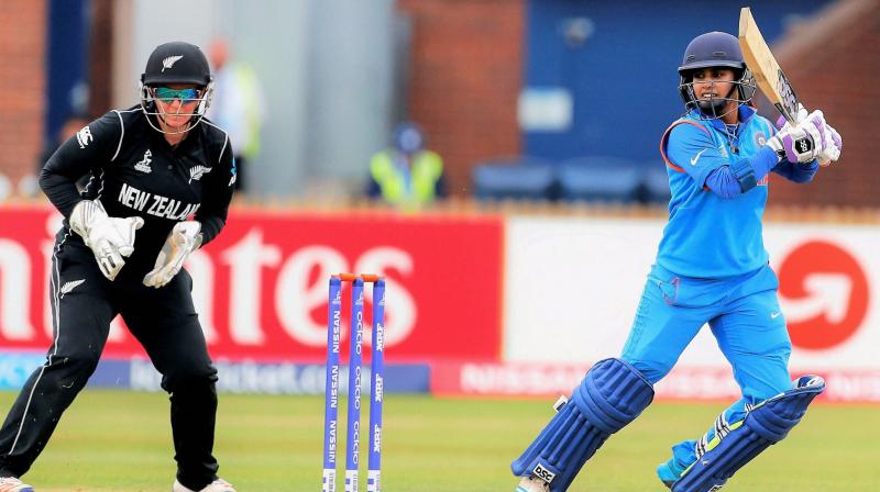 Indias Mithali Raj plays a shot against New Zealand during the ICC Womens World Cup match in Derby on Saturday. (Photo: AP)