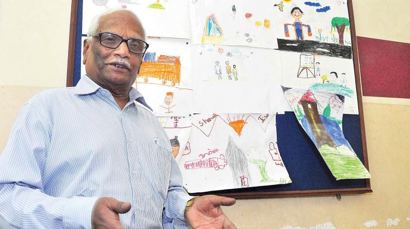 Dr C.R. Chandrashekar at the Prasanna Centre, Basavanagudi. (Photo: Satish B.)