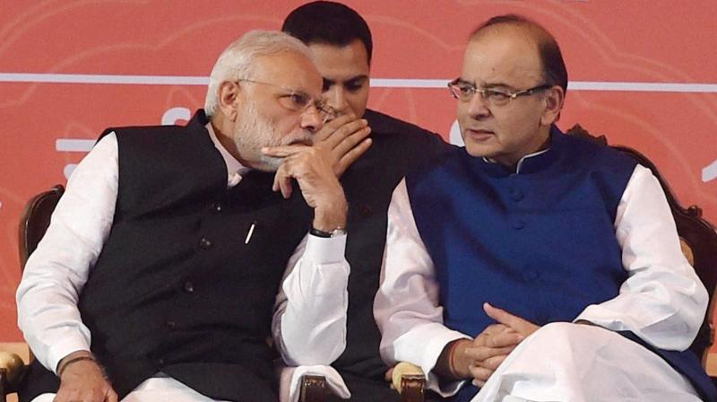 Prime Minister Narendra Modi and Union Minister Arun Jaitley. (Photo: PTI)