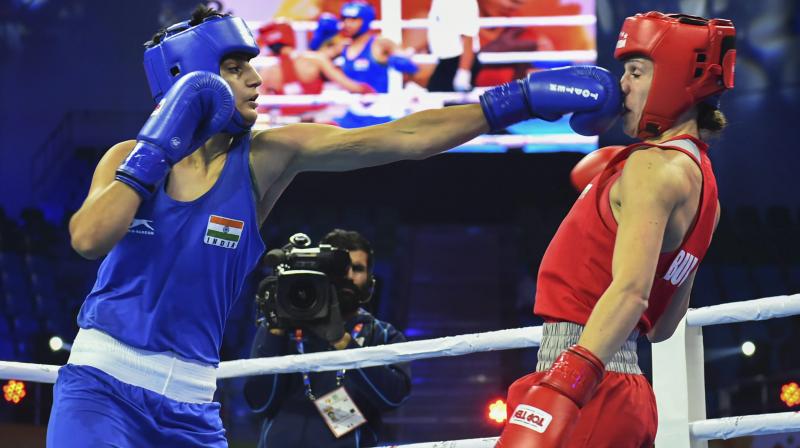 The fifth days proceedings were marred by a judging controversy when 2014 gold-medallist Stanimira Petrova of Bulgaria (57kg) accused the judges of \corruption\ after losing her pre-quarterfinal to Indias Sonia Chahal. (Photo: PTI)