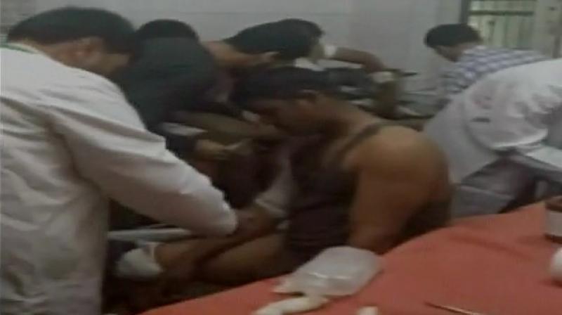 Four jawans were injured after terrorists lobbed grenade on CRPF patrolling party in Anantnags Qazigund on Monday. (Photo: ANI/Twitter)