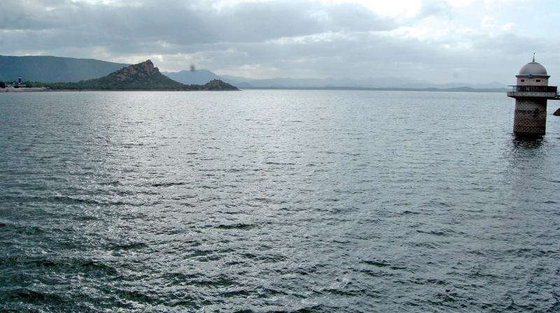 Stanley reservoir at Mettur looks a veritable sea as gushing Cauvery waters fills the vast expanse, taking its level towards the dams full height of 120-ft. (Photo: DC)