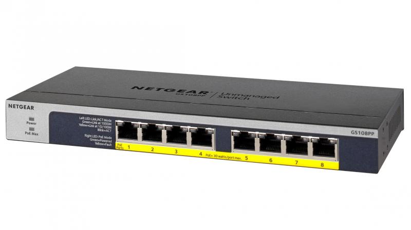 Netgears GS108PP ports switch is available at a price of Rs 9,699.