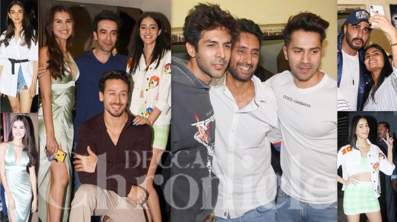 SOTY 2 Screening: Varun, Sara, Kartik & others watch Tiger-Tara-Ananyas film SOTY 2 Screening: Varun, Sara, Kartik & others watch Tiger-Tara-Ananyas film