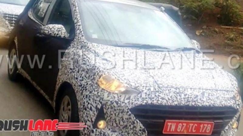 The 2019 Grand i10 was spotted alongside the Carlino-based sub-4m SUV (codenamed: QXI).