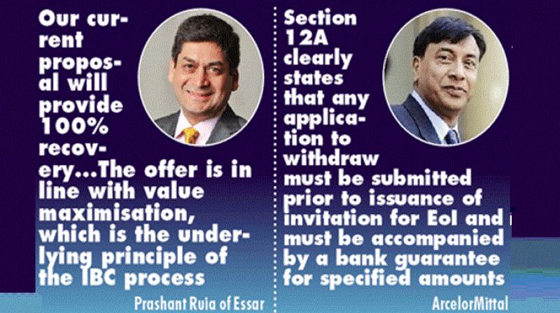 Essar Steel shareholders have submitted a proposal to the committee of creditors (CoC) for full settlement of the entire admitted claims.