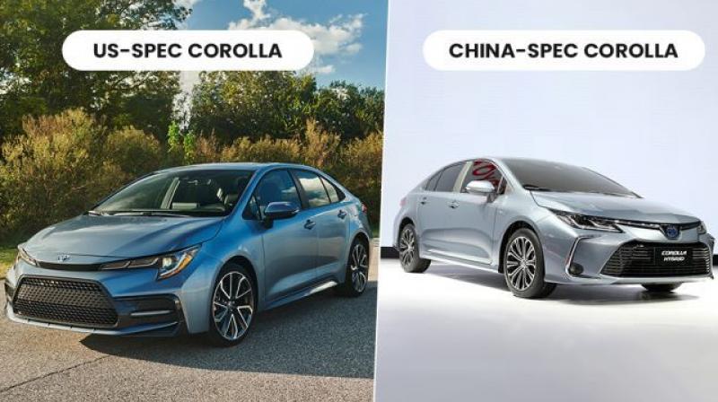 Heres how the new generation US-spec and China-spec Corolla sedan differ from each other.