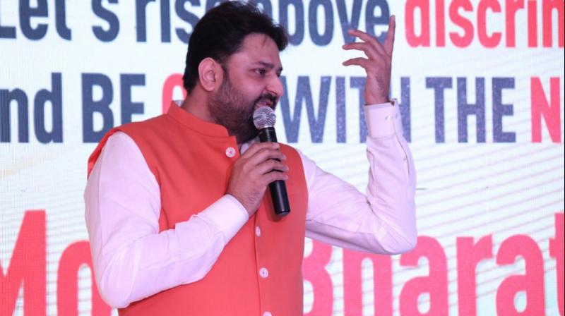 I want to be the first example of what the campaign wants to achieve. I have changed my surname to Bharatiya and this will be my identity henceforth, Mohit Kamboj said. (Photo: Twitter | @mohitkamboj_bjp)