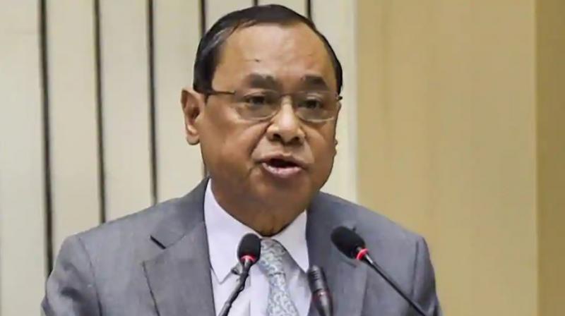 Chief Justice of India Ranjan Gogoi addresses the inaugural function of Constitution Day celebrations, in New Delhi, Monday, Nov. 26, 2018. (Photo: PTI)