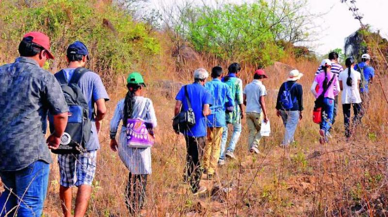 Nearly 20 students of Class X trekked through the forest of Laknavaram, from Oddugudem to Pasra, and around the Bogotha Waterfalls along with their teachers.  (Representational Image)