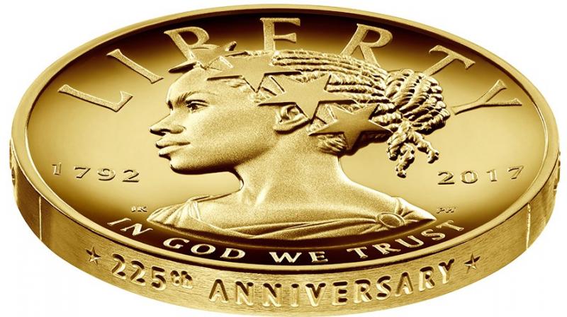 The $100 gold coin released on the 225th anniversary of US Mint. (Photo: Twitter | US Mint)