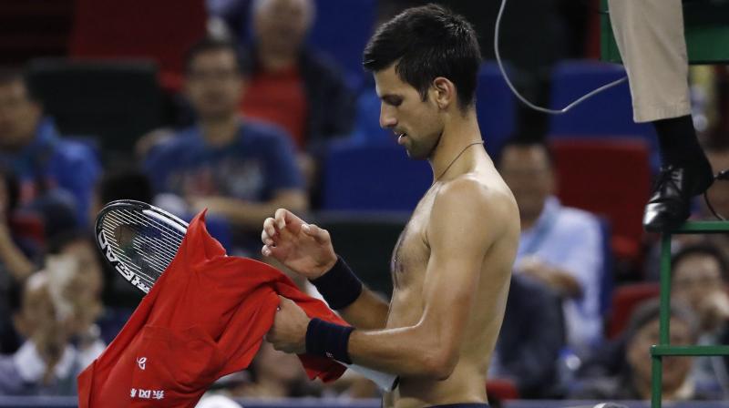 Djokovic hadnt played in a tournament since losing the U.S. Open final last month due to an elbow injury. (Photo: AP)
