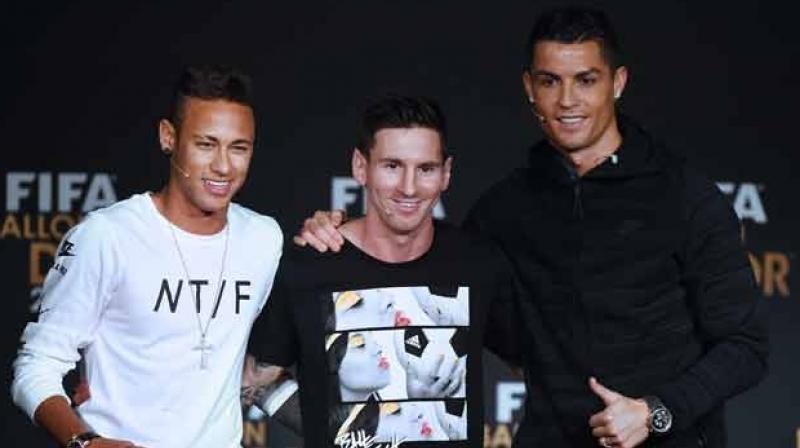 Brazils Neymar, Argentinas Lionel Messi and Portugals Cristiano Ronaldo will compete against each other when they play for their respective countries in next years Fi