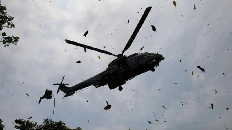 The helicopter was carrying a delegation, headed by a major-general, which was inspecting the Senoba region. (Photo: Representational/ AFP)