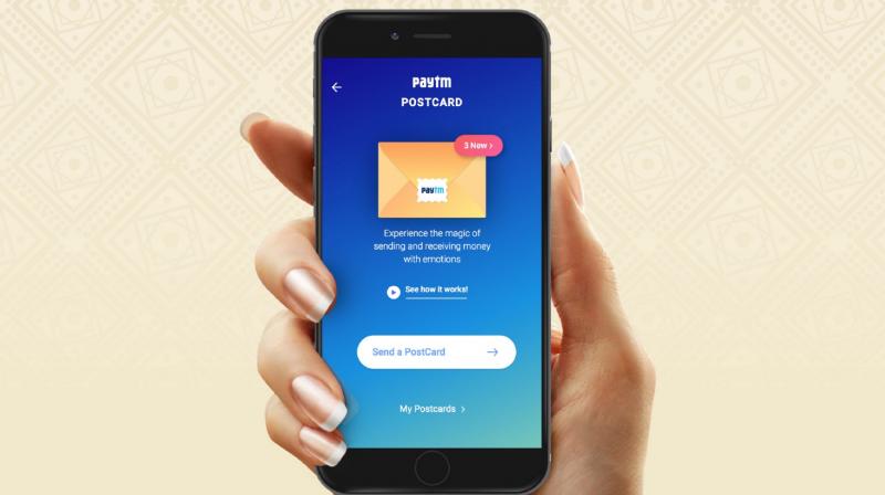 Paytm rolled out Paytm Postcards, that allows you to send gift money to dear ones. Photo: Paytms blog.