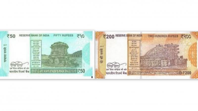 The new Rs 50 and Rs 200 notes. Photo: RBI website