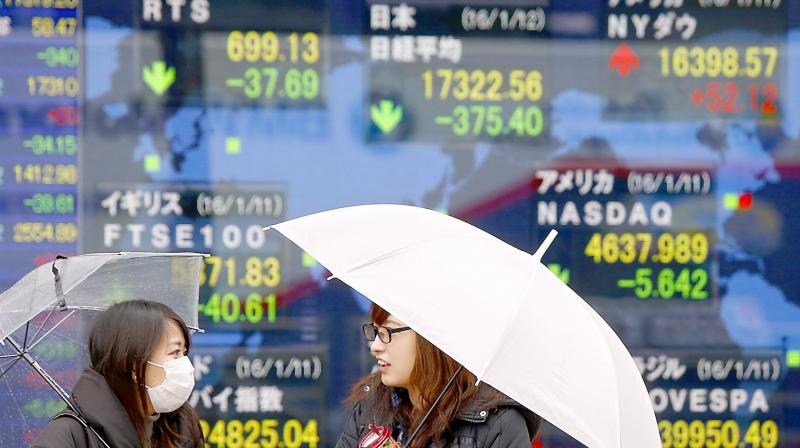 Japanese shares jumped on a weaker yen on Monday as an election win for Shinzo Abes ruling bloc gave a green light for more super-easy policy stimulus. (Photo: AP)