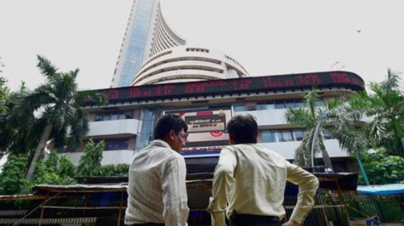 The BSE Sensex on Friday soared to life-time high of 33,270.62 and the NSE Nifty scaled another record high of 10.366.15 in opening trade. Photo: AP