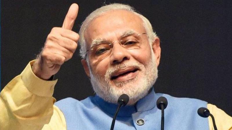 Prime Minister Narendra Modi on Thursday said subsidy targeting using trinity of Jan Dhan accounts, mobile numbers and Aadhaar helped save the government USD 10 billion. (Photo: PTI)