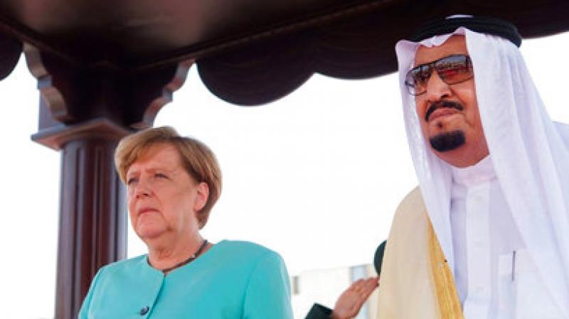 Merkel told journalists that she had pressed the Saudis on womens rights, the war in Yemen and other sensitive issues. (Photo: AP)
