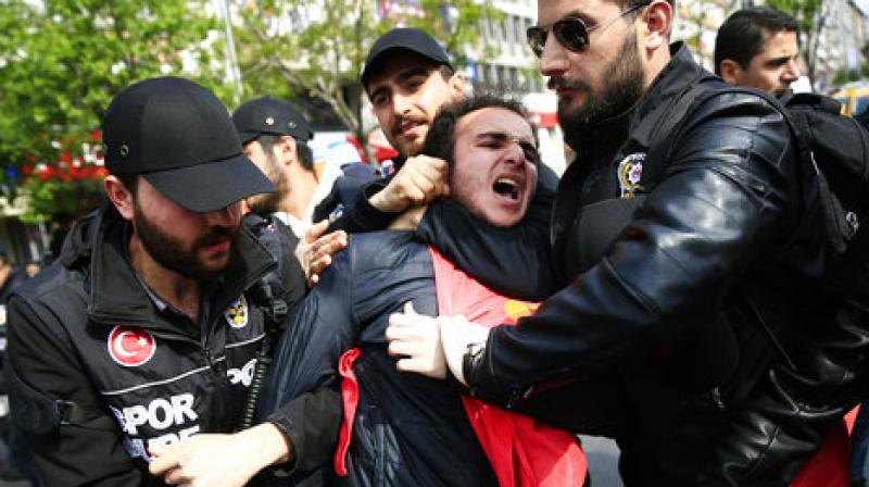Protests for May Day, the international workers holiday, are an annual occurrence in Turkey and have in the past been characterised by widespread police actions against demonstrators. (Photo: AP)