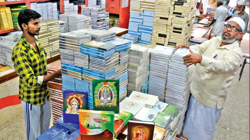 Diaries and calenders put up for sale in Parrys corner. (Photo: DC)