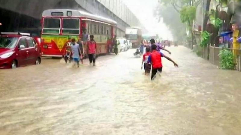 Mumbai rains: Water-logging was reported in several areas as monsoon rain hit Mumbai. (Photo: ANI | Twitter)