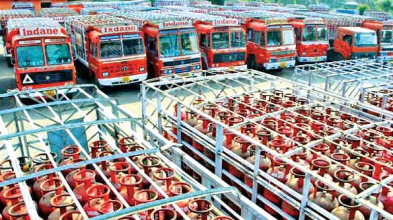 Southern districts of the state faced shortage of cooking gas following a flash strike by a section of lorry drivers at the IOC LPG bottling plant at Parippally
