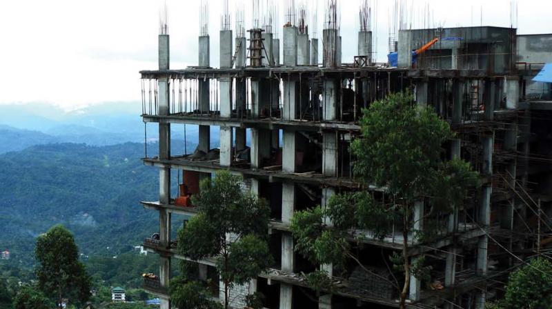 Hillocks being destroyed in Munnar paving way to high rise buildings. (Photo: DC)