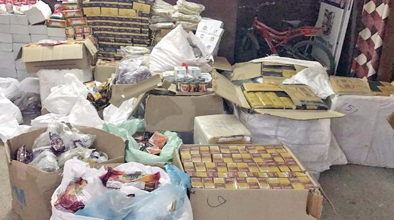 Banned products seized in the raids. (Photo: DC)
