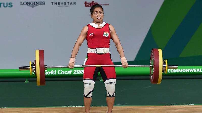 Sanujita Chanu  lifted a total of 192kg top win the gold in 53kg in Gold Coast. She had also won a gold in the 48kg category in the 2014 CWG in Glasgow. (Photo: PTI)
