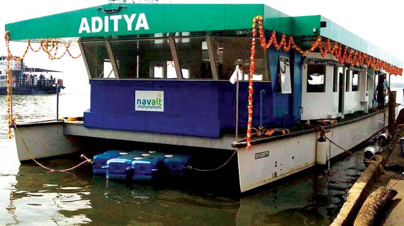 The countrys first solar ferry boat which completed 150 days of voyage proving sceptics wrong. (Photo: DC)