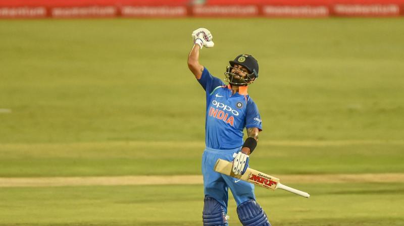 With 558 in the series, Kohli set the record for the highest score by a captain in a bilateral ODI series. (Photo: AFP)