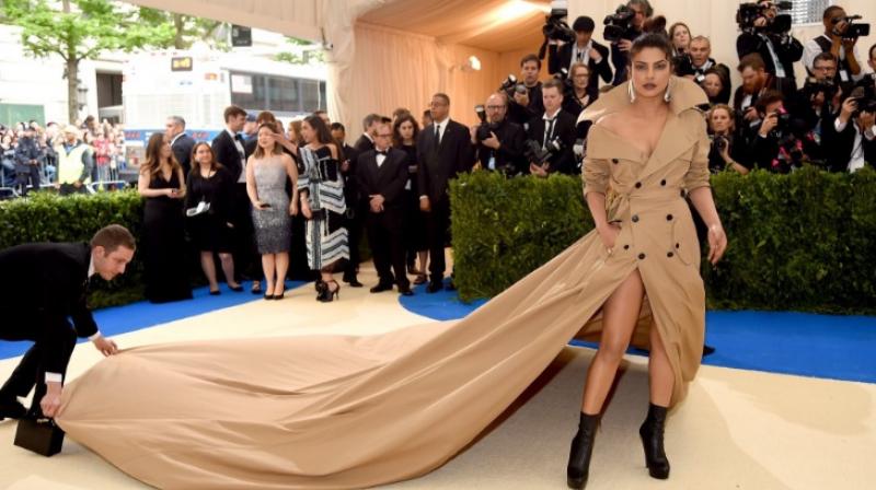 After slaying at Oscars and Golden Globes, the actress has created a lot of buzz with her experimental look at Met Gala.