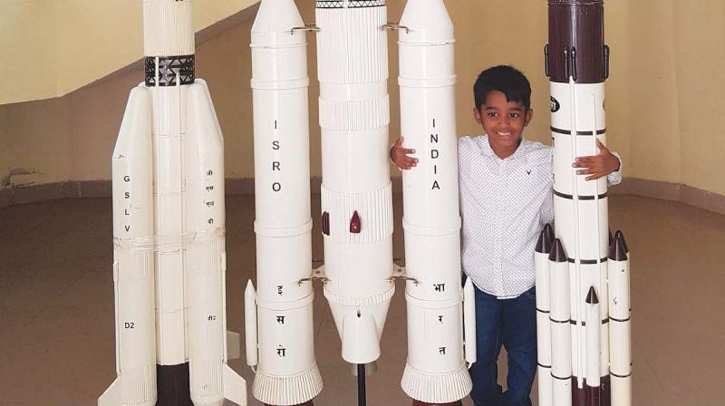 The six-year-olds constant interest in space led him to participate in many quiz competitions and other events held in the city.