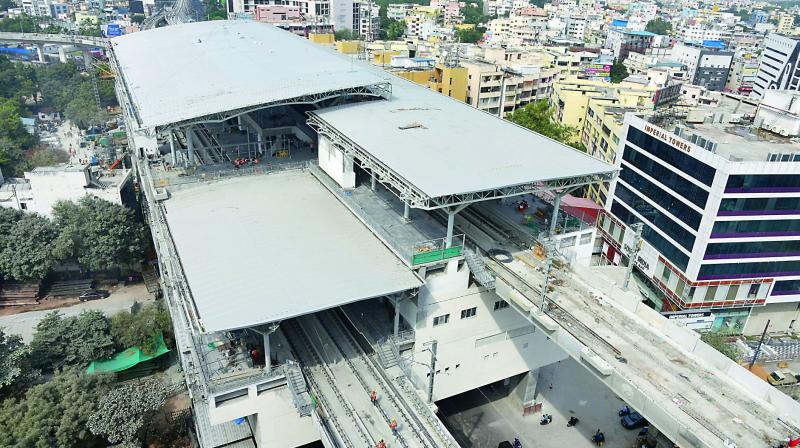 The Ameerpet interchange station.