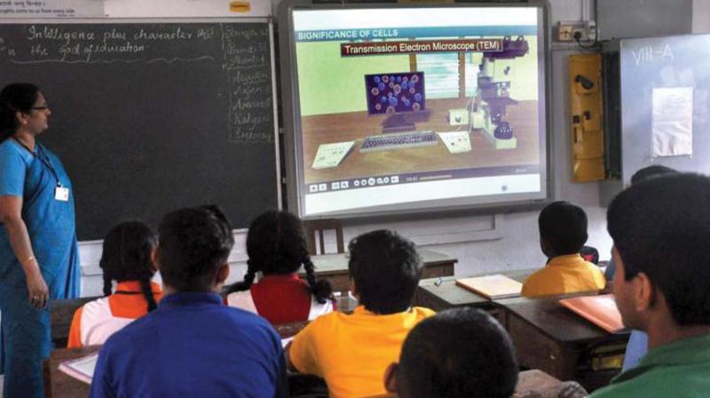 Of students, 1.61 lakh said its laptops and projectors were good while 1.68 lakh found the digital contents displayed in the classrooms visible to all.