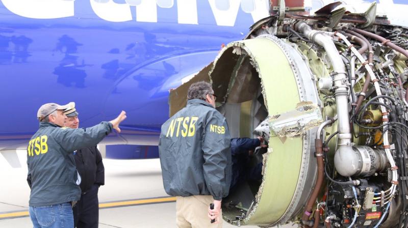 There were 144 passengers and five crew members aboard the Southwest flight. (Photo: Twitter | @NTSB_Newsroom)