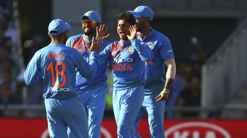 Kuldeep Yadav, who scalped his first five-wicket haul in T20Is, said that the variation in pace that he deployed was key in deceiving the English batsmen. (Photo: AP)
