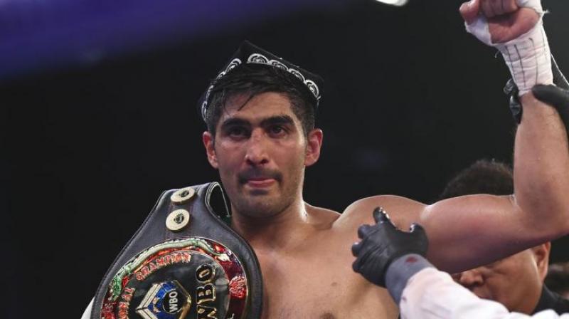 Vijender Singh will be fighting his 10th bout come December 23 here against Ghanas Ernest Amuzu, putting both his title on the line.(Photo: AFP)
