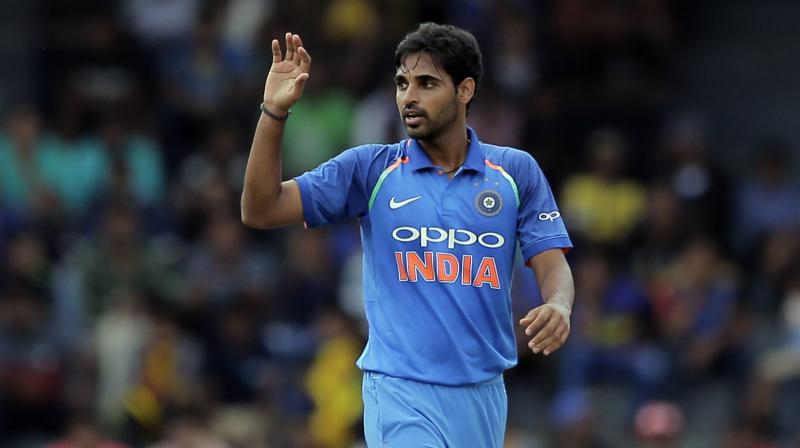 Bhuvneshwar Kumar attributed it to the inputs from strength and conditioning coach Shankar Basu for being able to increase of pace which has immensely helped him bowling during slog overs. (Photo:AP)