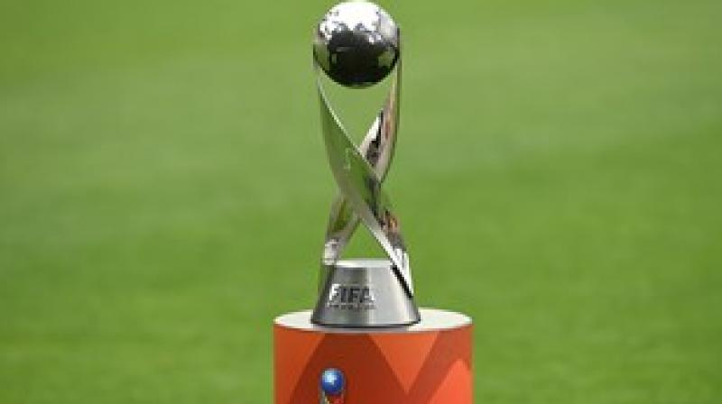 FIFA U-17 World Cup Trophy unveiled at Jawaharlal Nehru International Stadium