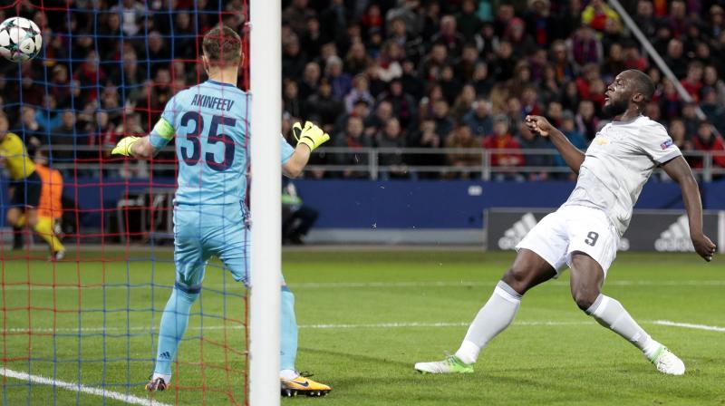 Lukaku, Martial and Mkhitaryan comprehensively outclassed CSKAs three veteran center-backs, who had a combined age of 101. (Photo: AP)