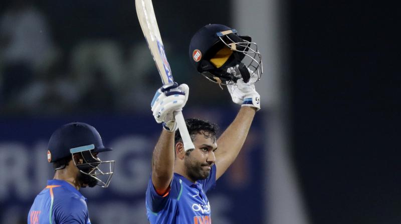Rohit Sharma scored his 14th ODI hundred as Team India won the fifth ODI by 7 wickets . (Photo: AP)
