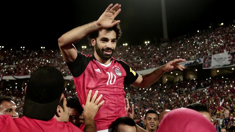Salah sent Mouko the wrong way with his spot-kick to send Egypt to World Cup. (Photo: AP)