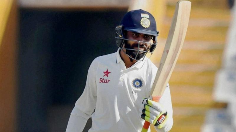 Jadeja, who has not played for India since the Test series in Sri Lanka two months ago, struck his eighth first- class hundred to take Saurashtra to 428 for four at stumps. (Photo:PTI)