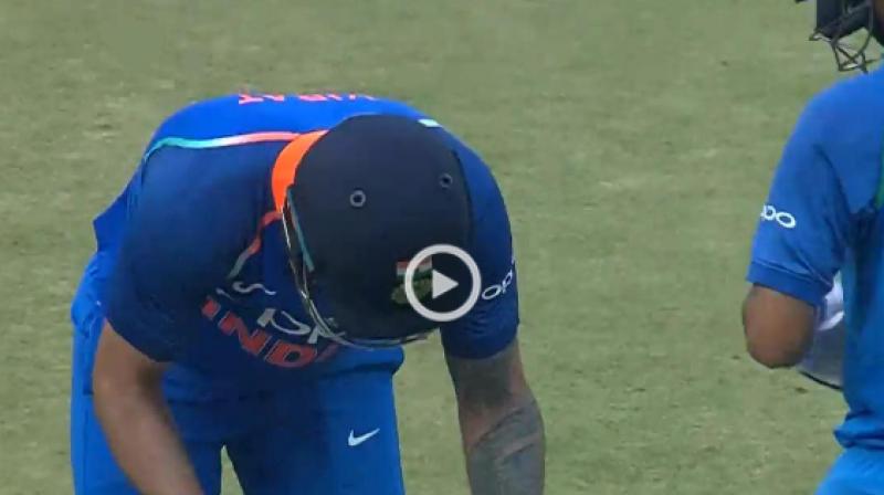 Watch: Team India captain Virat Kohli bows down to Bhuvneshwar Kumar during 1st ODI