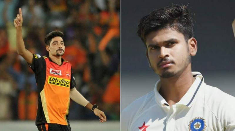Mohammed Siraj had good season for Sunrisers Hyderabad,while Shreyas Iyer have been scoring runs in the domestic circuit for Mumbai. (Photo:AP)