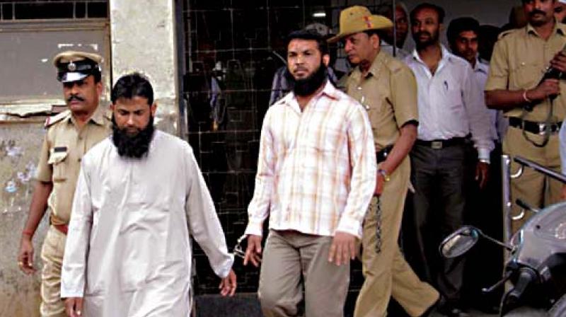 Some of the convicts in the 2005 IISc attack, who were sentenced to life by the fast-track court on December 19, 2011