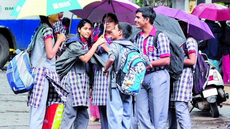 There is no restriction on the weight of school bags. However, CBSE has advised its schools that students up to Class II should not bring bags.